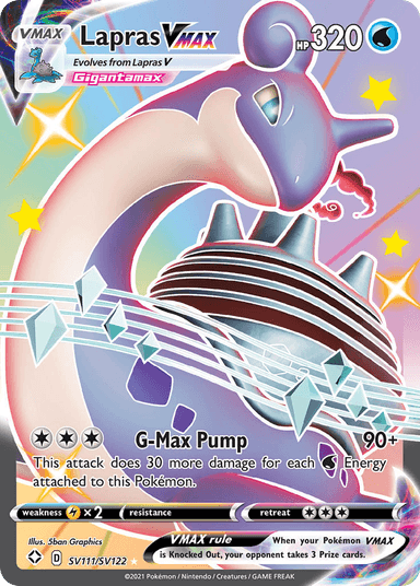Carta Lapras VMAX SV111/122 do set Shining Fates Shiny Vault — Pokémon TCG | Bynx