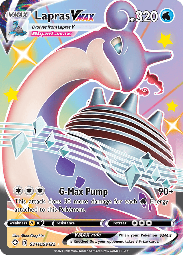 Carta Lapras VMAX SV111/122 do set Shining Fates Shiny Vault — Pokémon TCG | Bynx