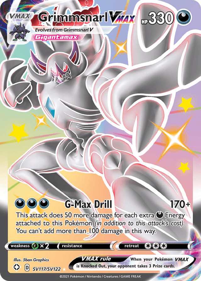 Carta Grimmsnarl VMAX SV117/122 do set Shining Fates Shiny Vault — Pokémon TCG | Bynx