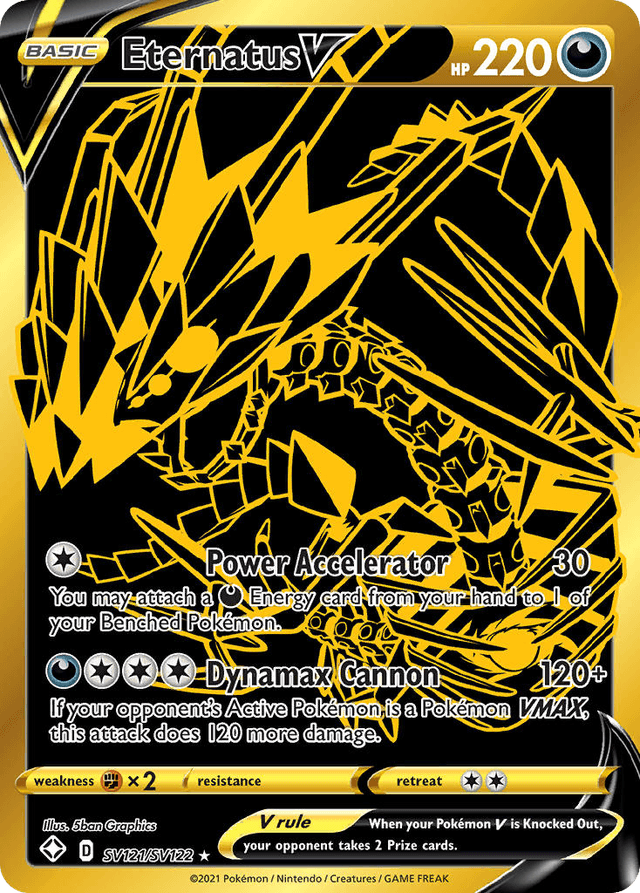 Carta Eternatus V SV121/122 do set Shining Fates Shiny Vault — Pokémon TCG | Bynx