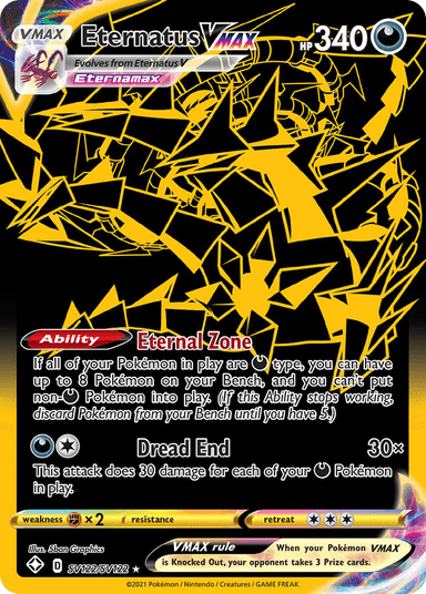 Carta Eternatus VMAX SV122/122 do set Shining Fates Shiny Vault — Pokémon TCG | Bynx