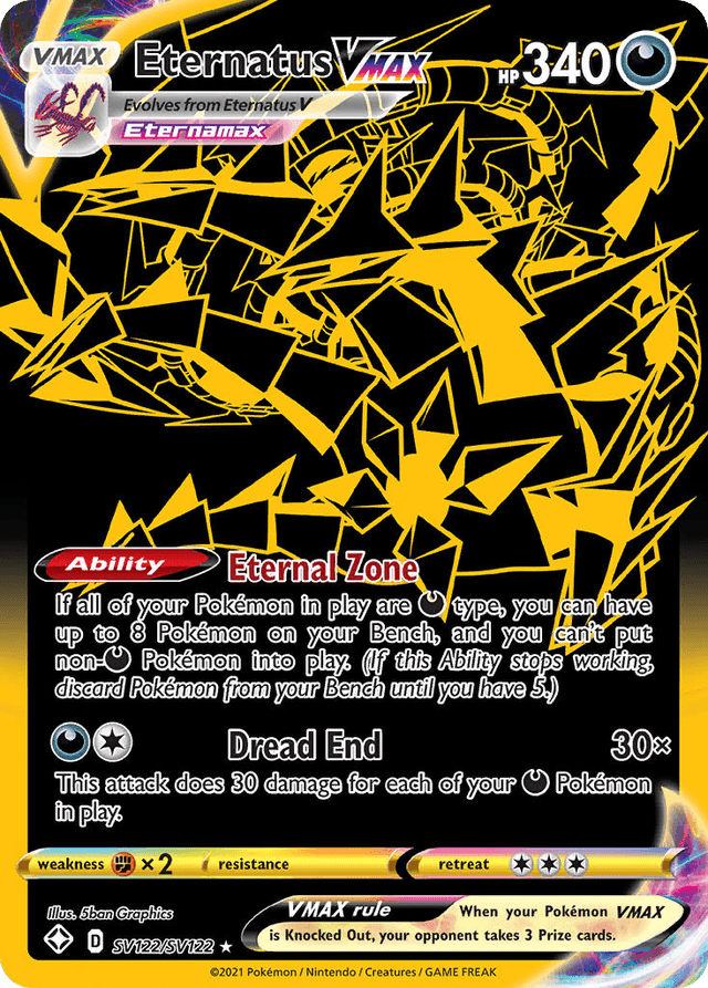 Carta Eternatus VMAX SV122/122 do set Shining Fates Shiny Vault — Pokémon TCG | Bynx