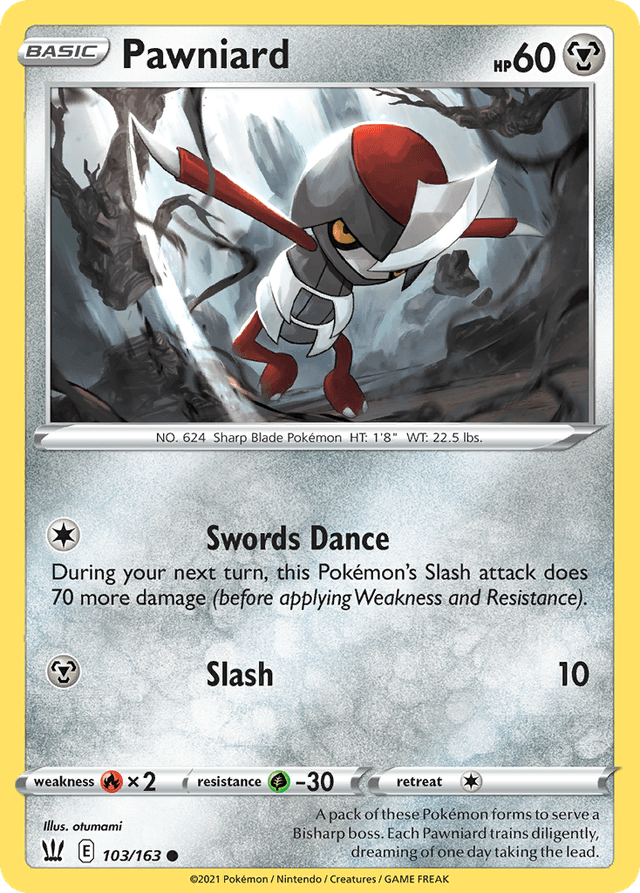 Carta Pawniard 103/163 do set Battle Styles — Pokémon TCG | Bynx