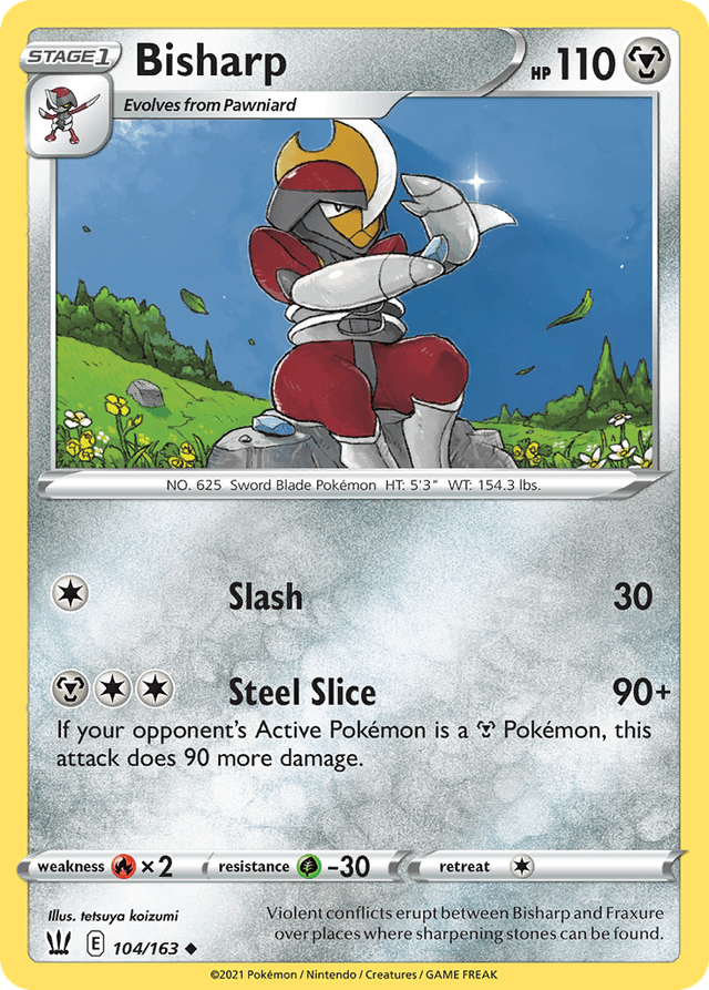 Carta Bisharp 104/163 do set Battle Styles — Pokémon TCG | Bynx