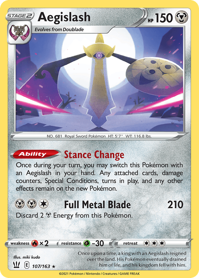 Carta Aegislash 107/163 do set Battle Styles — Pokémon TCG | Bynx