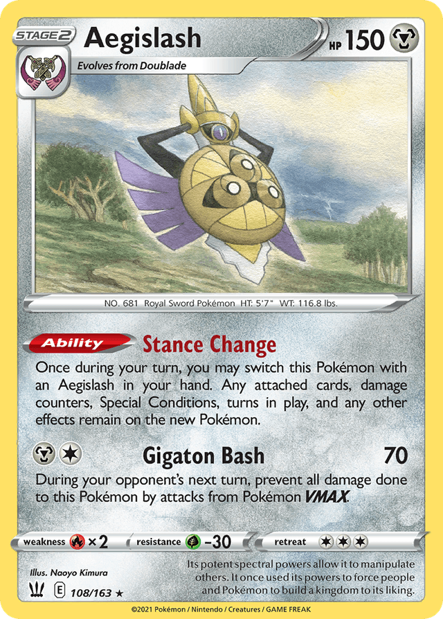 Carta Aegislash 108/163 do set Battle Styles — Pokémon TCG | Bynx