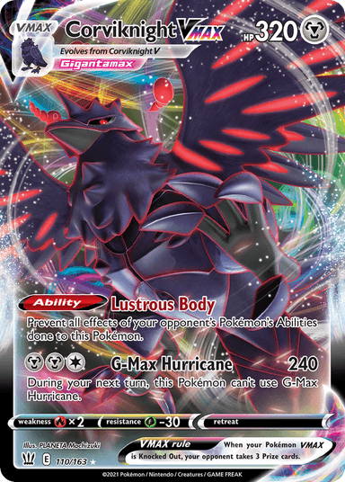 Carta Corviknight VMAX 110/163 do set Battle Styles — Pokémon TCG | Bynx