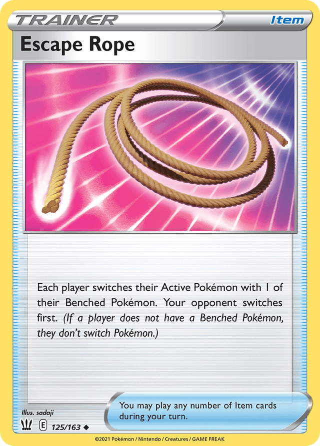 Carta Escape Rope 125/163 do set Battle Styles — Pokémon TCG | Bynx