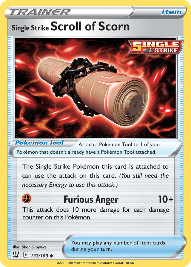 Carta Single Strike Scroll of Scorn 133/163 do set Battle Styles — Pokémon TCG | Bynx