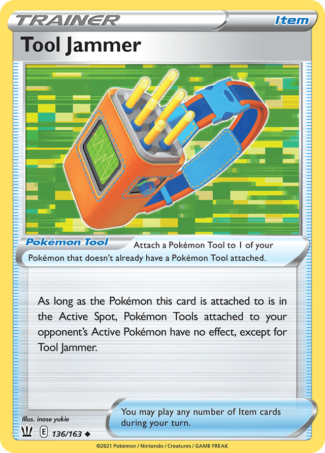 Carta Tool Jammer 136/163 do set Battle Styles — Pokémon TCG | Bynx
