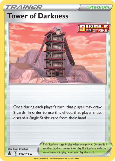 Carta Tower of Darkness 137/163 do set Battle Styles — Pokémon TCG | Bynx