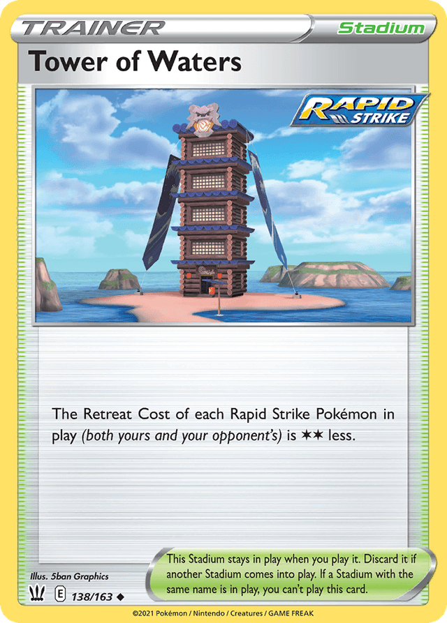 Carta Tower of Waters 138/163 do set Battle Styles — Pokémon TCG | Bynx