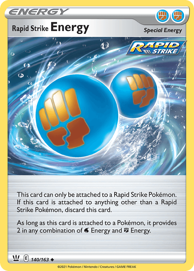 Carta Rapid Strike Energy 140/163 do set Battle Styles — Pokémon TCG | Bynx
