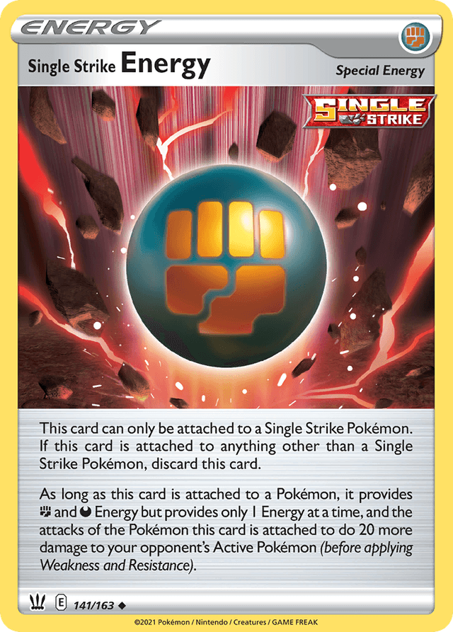 Carta Single Strike Energy 141/163 do set Battle Styles — Pokémon TCG | Bynx