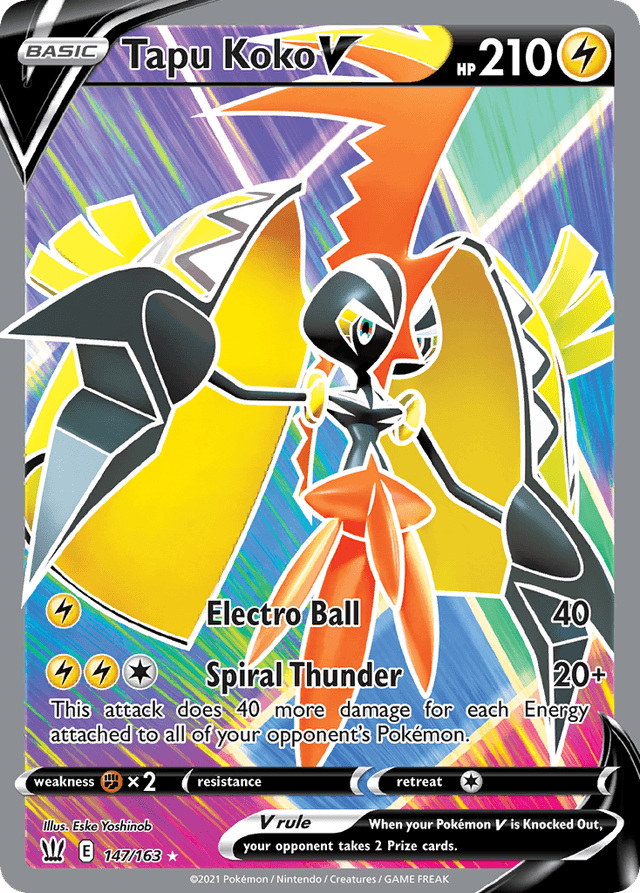 Carta Tapu Koko V 147/163 do set Battle Styles — Pokémon TCG | Bynx