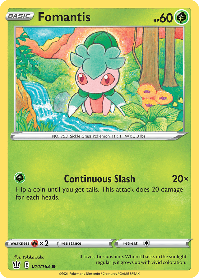 Carta Fomantis 14/163 do set Battle Styles — Pokémon TCG | Bynx