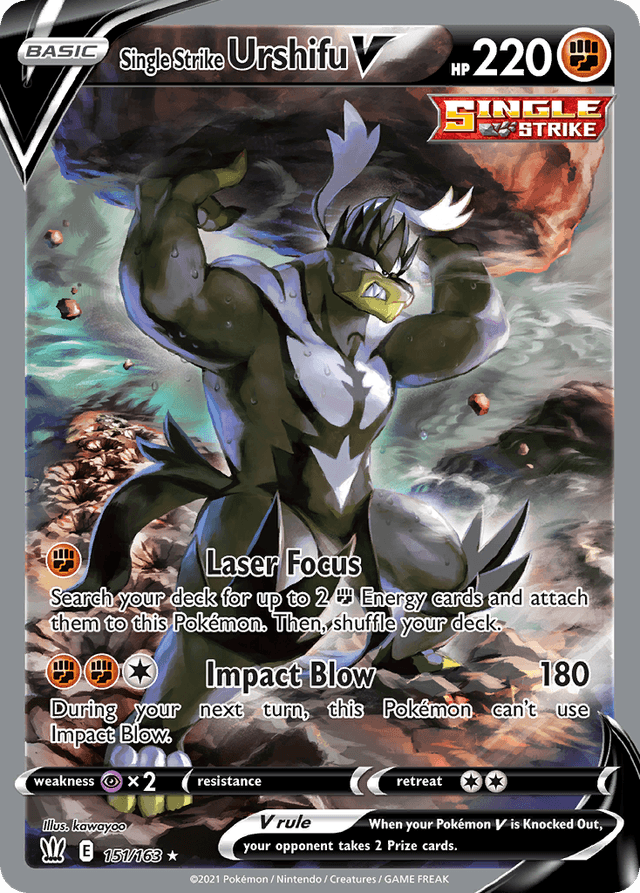 Carta Single Strike Urshifu V 151/163 do set Battle Styles — Pokémon TCG | Bynx
