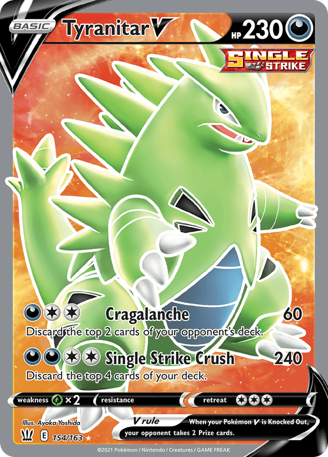 Carta Tyranitar V 154/163 do set Battle Styles — Pokémon TCG | Bynx