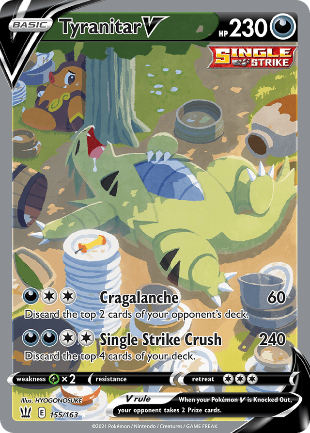Carta Tyranitar V 155/163 do set Battle Styles — Pokémon TCG | Bynx