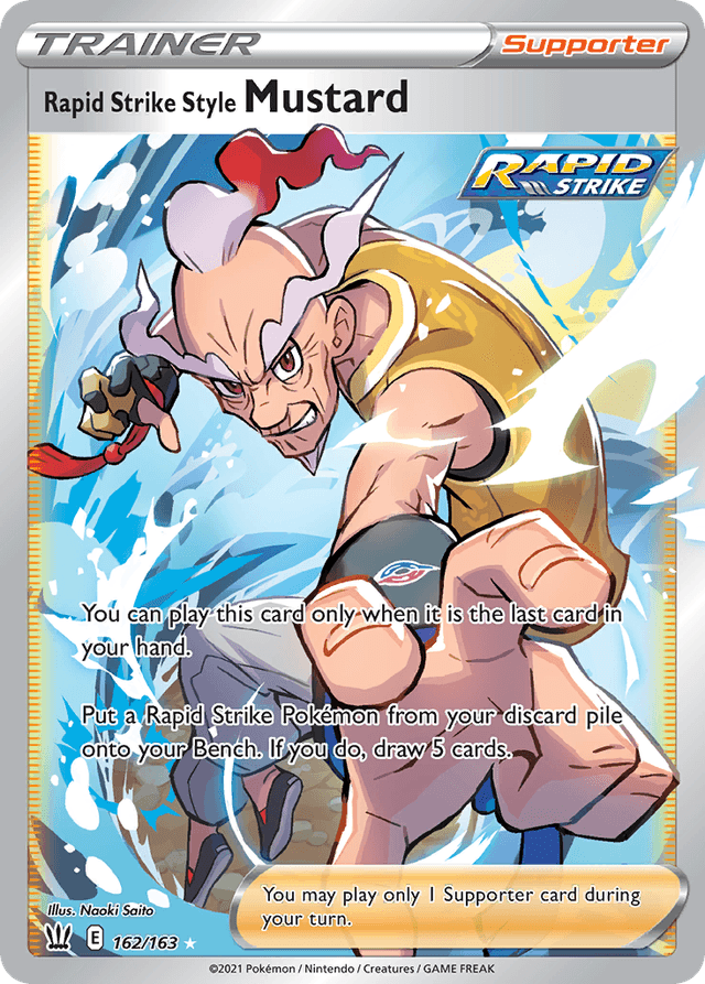 Carta Rapid Strike Style Mustard 162/163 do set Battle Styles — Pokémon TCG | Bynx