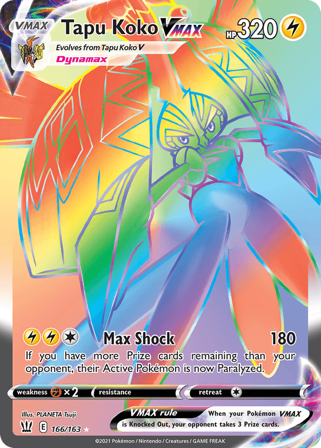 Carta Tapu Koko VMAX 166/163 do set Battle Styles — Pokémon TCG | Bynx