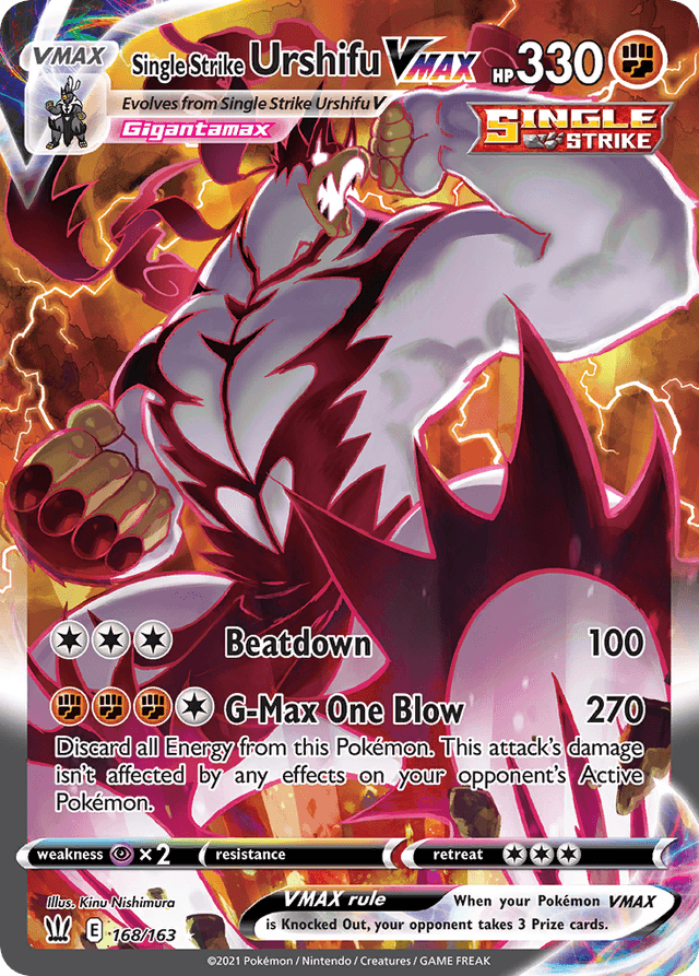 Carta Single Strike Urshifu VMAX 168/163 do set Battle Styles — Pokémon TCG | Bynx