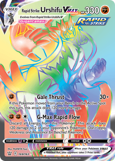 Carta Rapid Strike Urshifu VMAX 169/163 do set Battle Styles — Pokémon TCG | Bynx