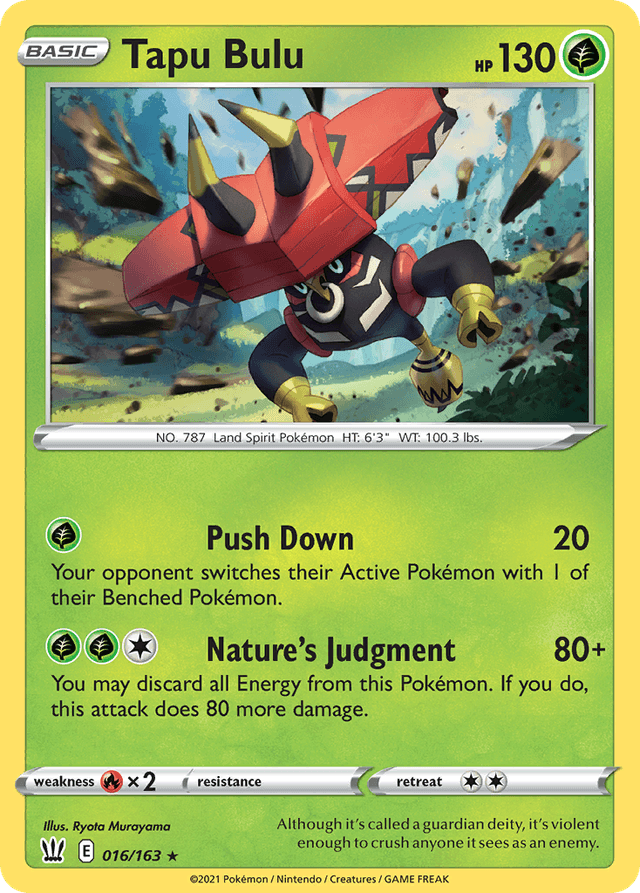 Carta Tapu Bulu 16/163 do set Battle Styles — Pokémon TCG | Bynx
