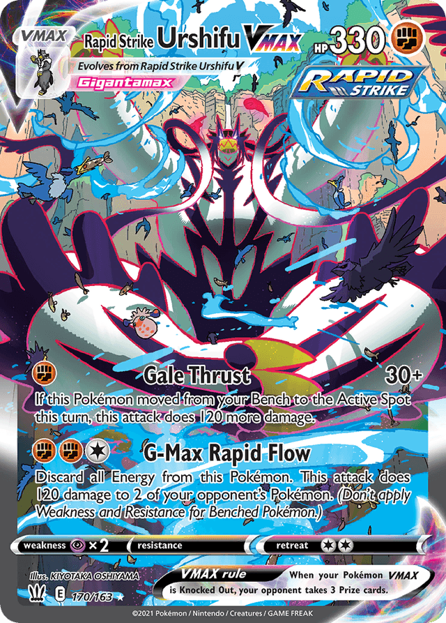 Carta Rapid Strike Urshifu VMAX 170/163 do set Battle Styles — Pokémon TCG | Bynx