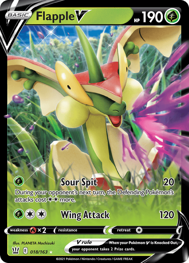 Carta Flapple V 18/163 do set Battle Styles — Pokémon TCG | Bynx