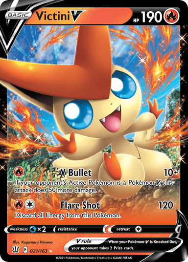 Carta Victini V 21/163 do set Battle Styles — Pokémon TCG | Bynx