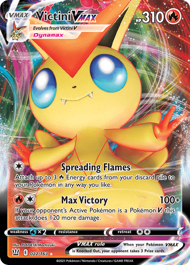 Carta Victini VMAX 22/163 do set Battle Styles — Pokémon TCG | Bynx