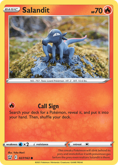 Carta Salandit 27/163 do set Battle Styles — Pokémon TCG | Bynx