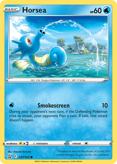 Carta Horsea 31/163 do set Battle Styles — Pokémon TCG | Bynx
