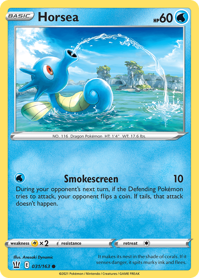 Carta Horsea 31/163 do set Battle Styles — Pokémon TCG | Bynx