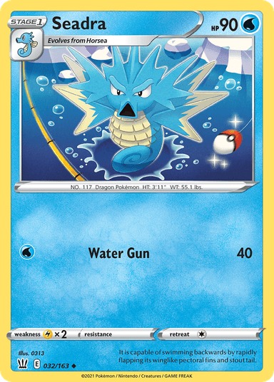 Carta Seadra 32/163 do set Battle Styles — Pokémon TCG | Bynx