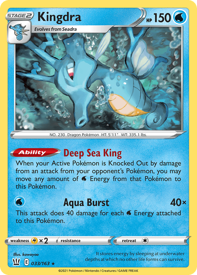 Carta Kingdra 33/163 do set Battle Styles — Pokémon TCG | Bynx
