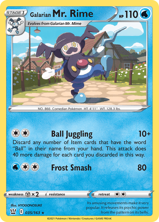 Carta Galarian Mr. Rime 35/163 do set Battle Styles — Pokémon TCG | Bynx