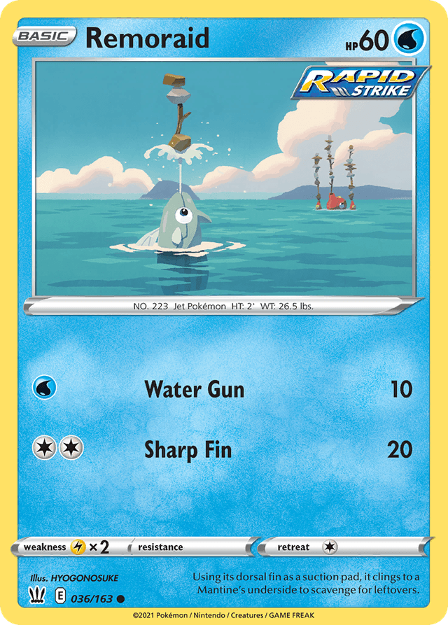 Carta Remoraid 36/163 do set Battle Styles — Pokémon TCG | Bynx