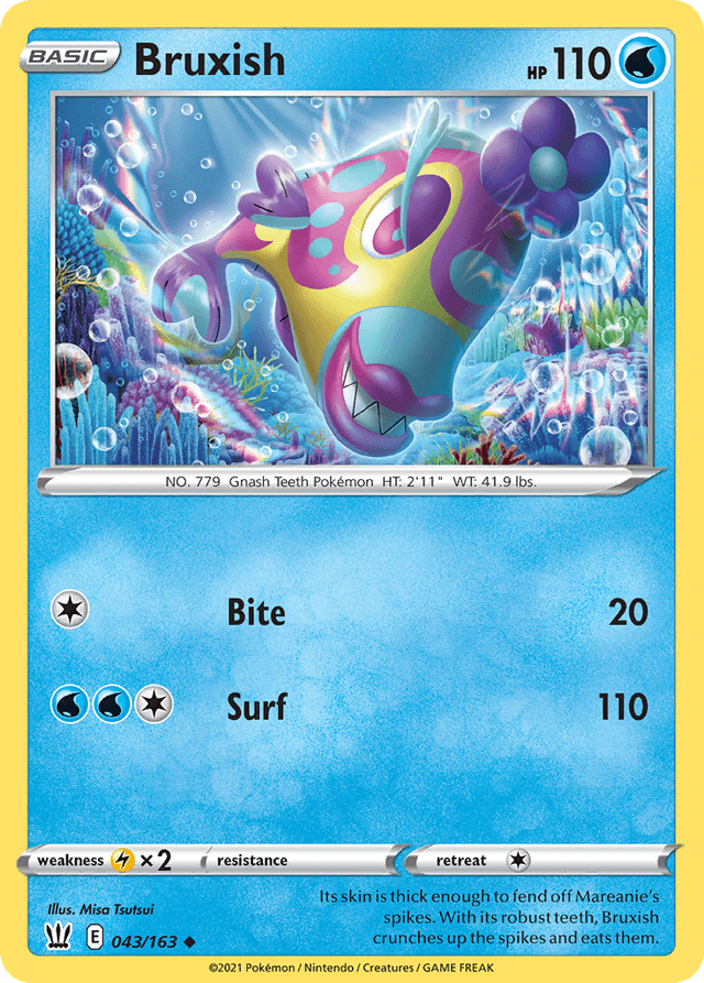 Carta Bruxish 43/163 do set Battle Styles — Pokémon TCG | Bynx