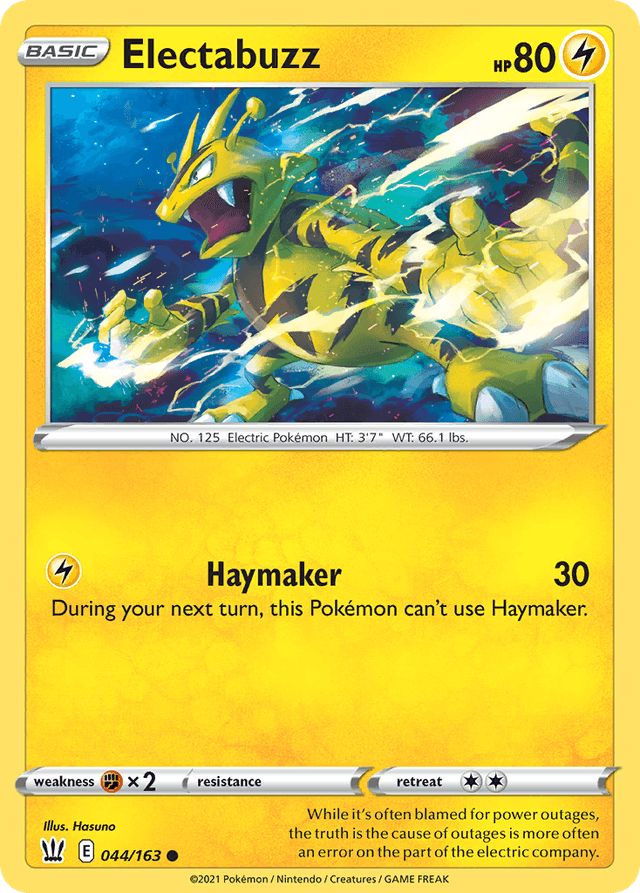 Carta Electabuzz 44/163 do set Battle Styles — Pokémon TCG | Bynx