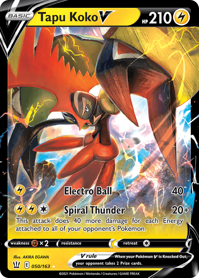 Carta Tapu Koko V 50/163 do set Battle Styles — Pokémon TCG | Bynx