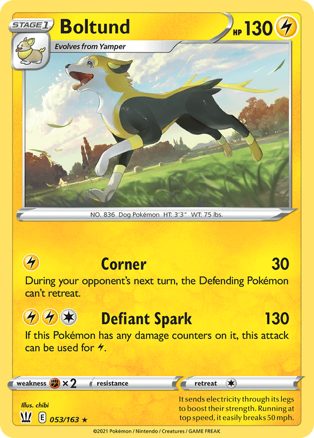 Carta Boltund 53/163 do set Battle Styles — Pokémon TCG | Bynx
