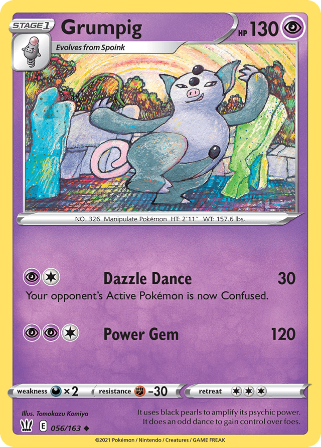 Carta Grumpig 56/163 do set Battle Styles — Pokémon TCG | Bynx