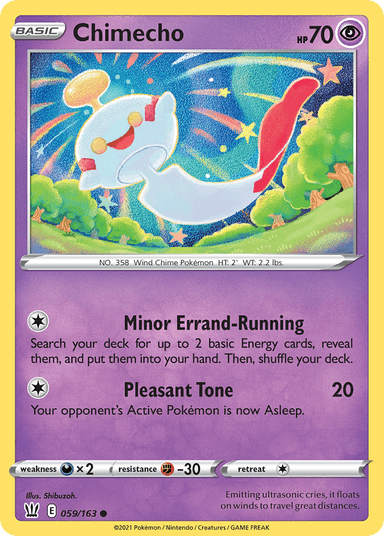 Carta Chimecho 59/163 do set Battle Styles — Pokémon TCG | Bynx