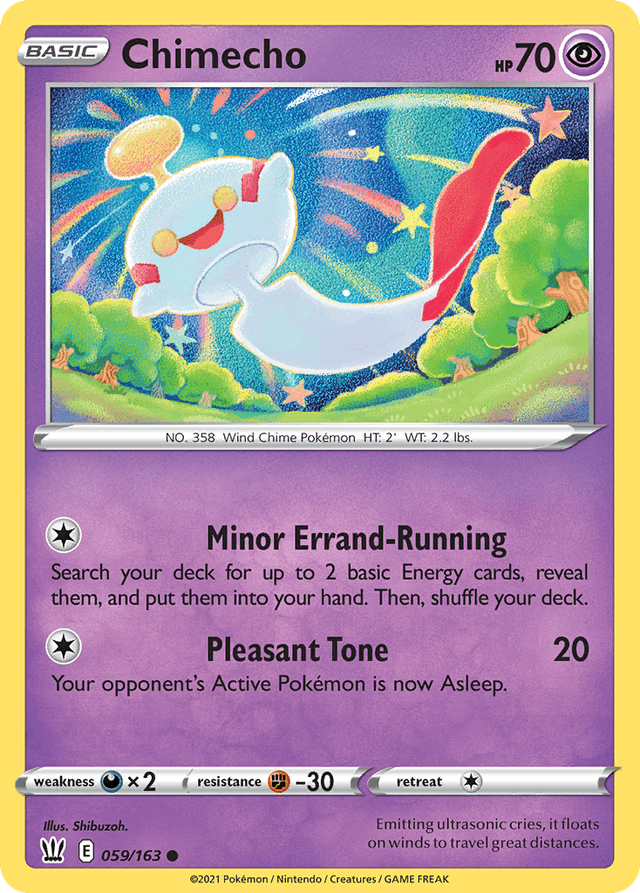 Carta Chimecho 59/163 do set Battle Styles — Pokémon TCG | Bynx