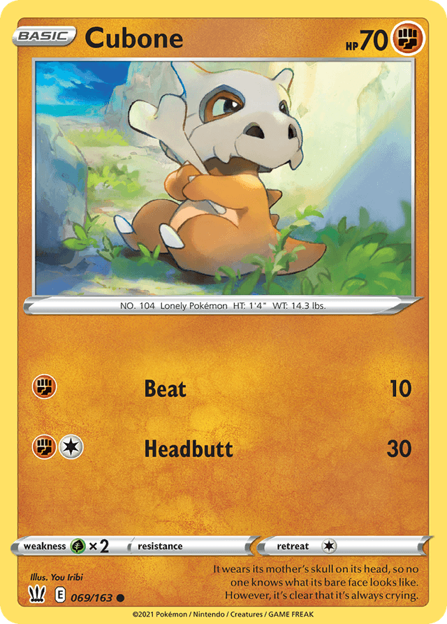 Carta Cubone 69/163 do set Battle Styles — Pokémon TCG | Bynx