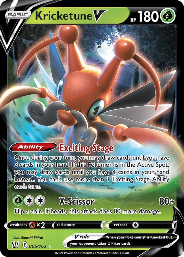 Carta Kricketune V 6/163 do set Battle Styles — Pokémon TCG | Bynx