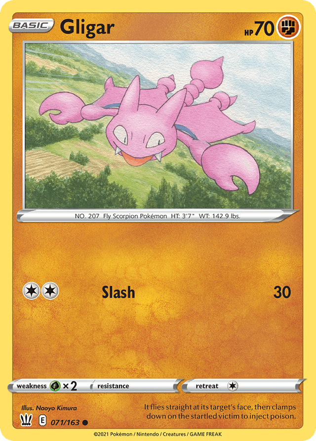 Carta Gligar 71/163 do set Battle Styles — Pokémon TCG | Bynx