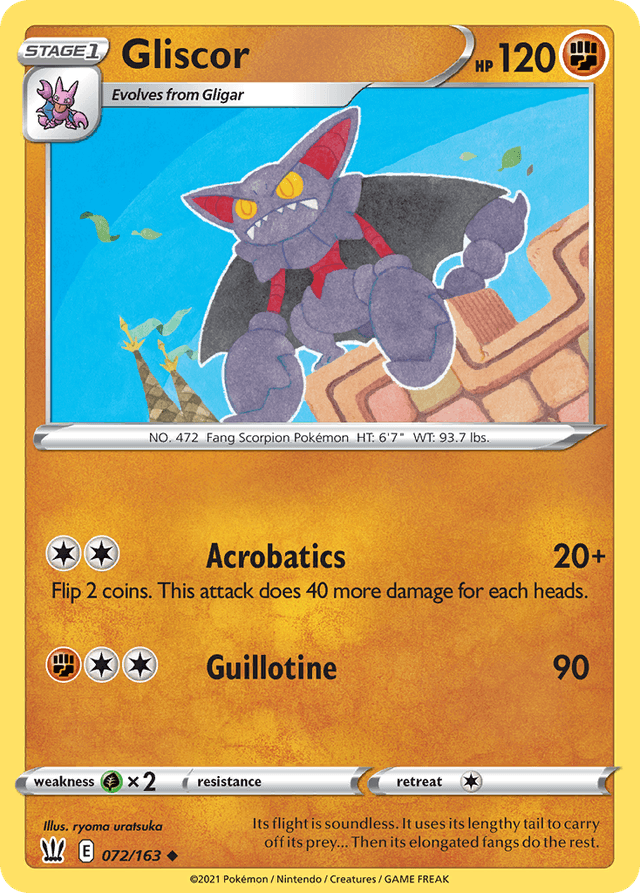 Carta Gliscor 72/163 do set Battle Styles — Pokémon TCG | Bynx